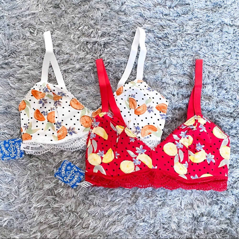 NWT Free People Orange Lemon Bralette Fruit